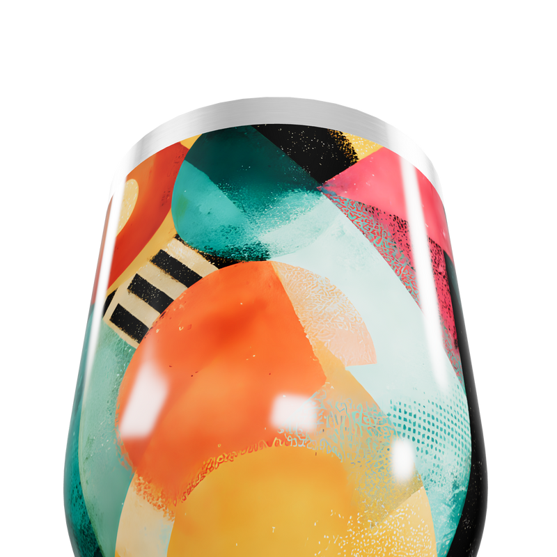 Copo Térmico Slim - Estampa Abstrata Colorida