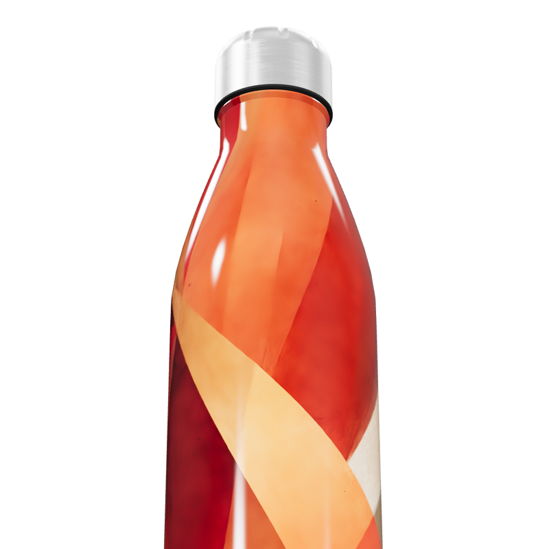 Garrafa Inox Laranja Estampada 750ml