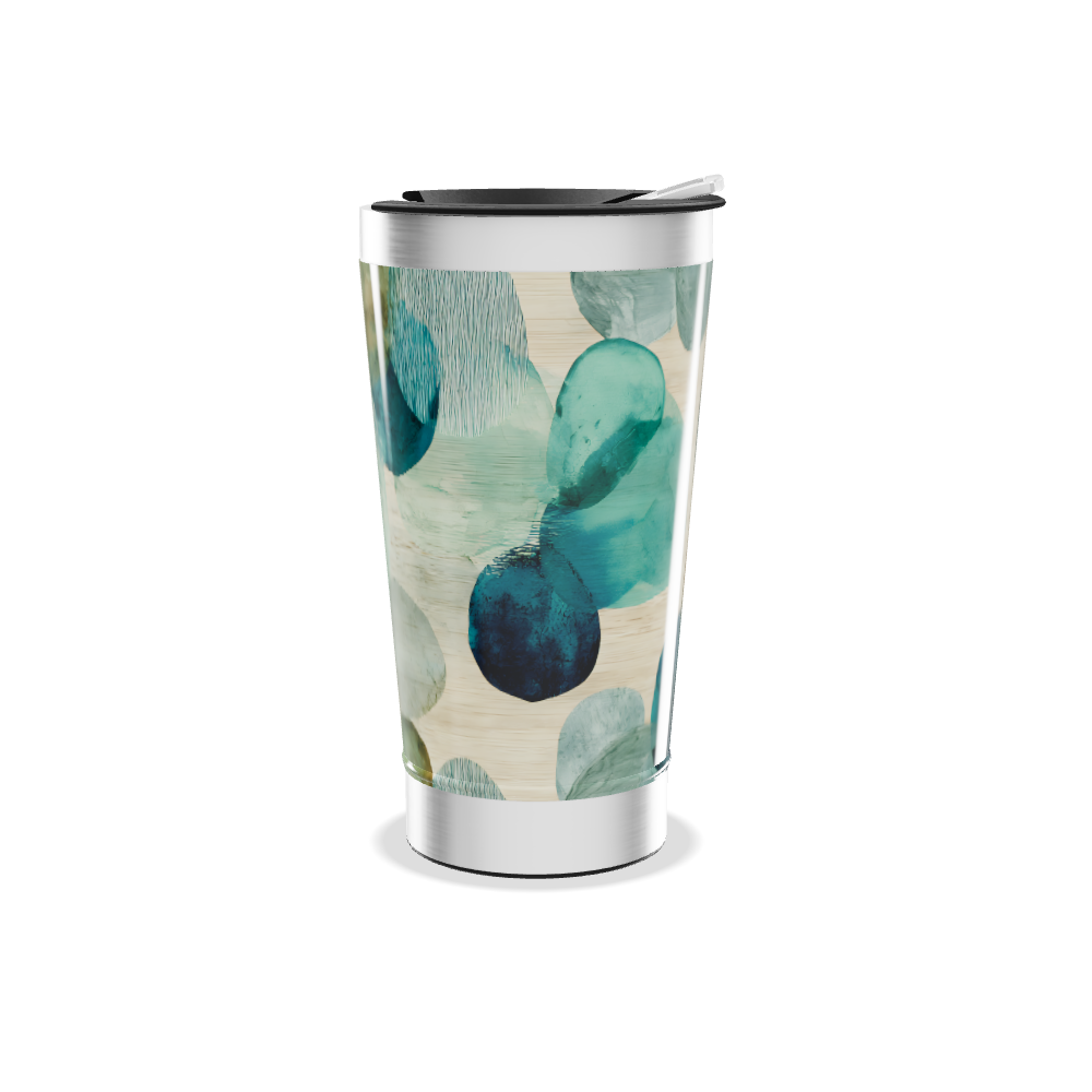 Copo Térmico - Estampa Aqua Abstrata