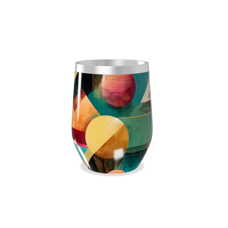 Copo Térmico Slim - Colorido Geométrico Inox