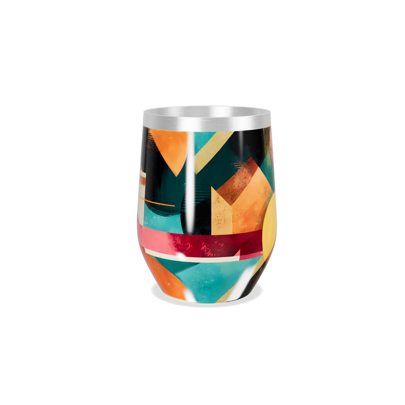 Copo Térmico Slim - Colorido Geométrico Inox