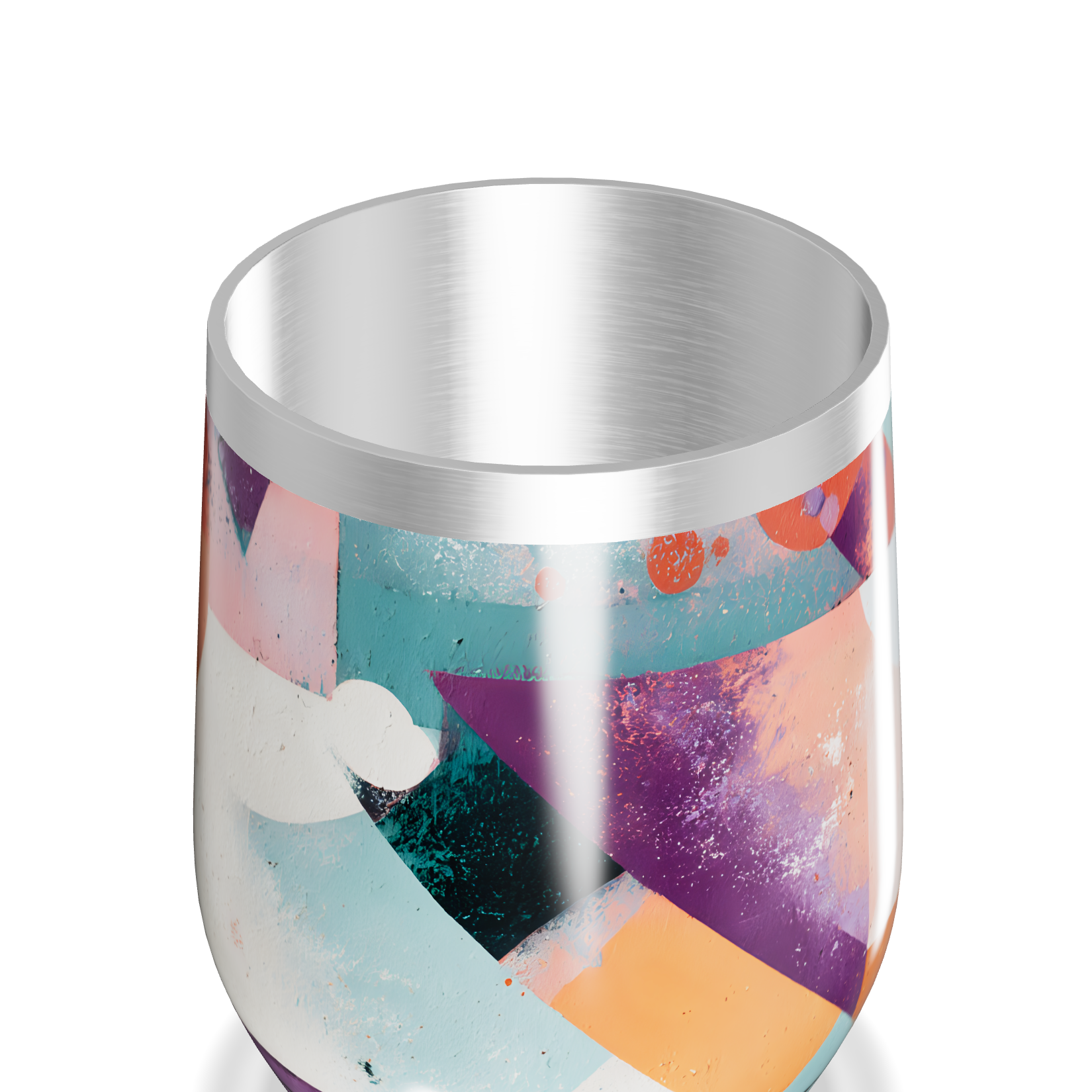 Copo Térmico Slim - Colorido Geométrico Inox