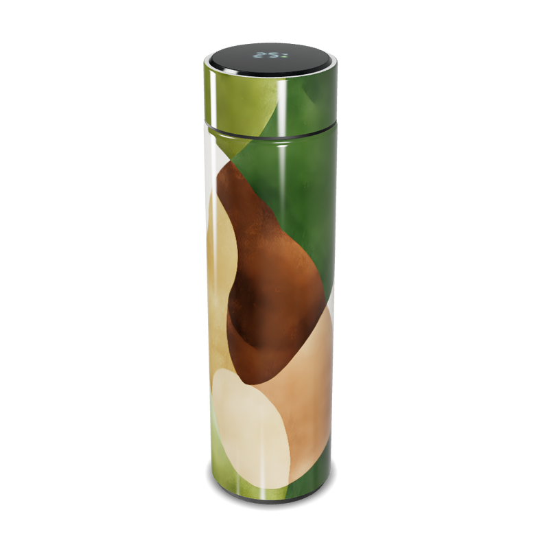 Garrafa Térmica Touch - Estampa Abstrata Verde