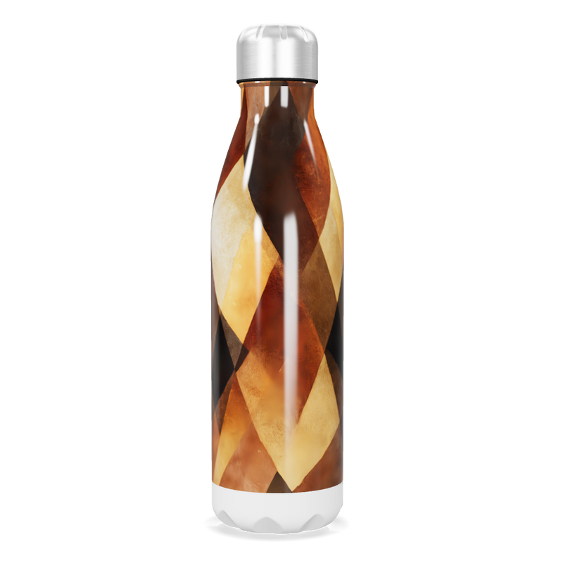 Garrafa Inox - Estampa Geométrica Marrom
