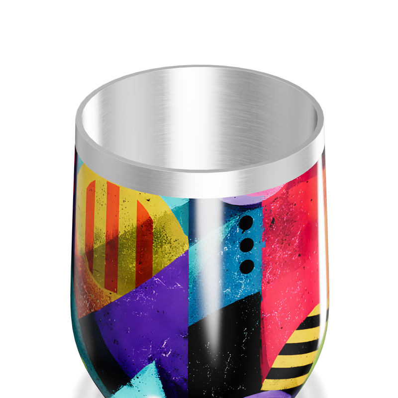 Copo Térmico Slim - Colorido com Arte Moderna