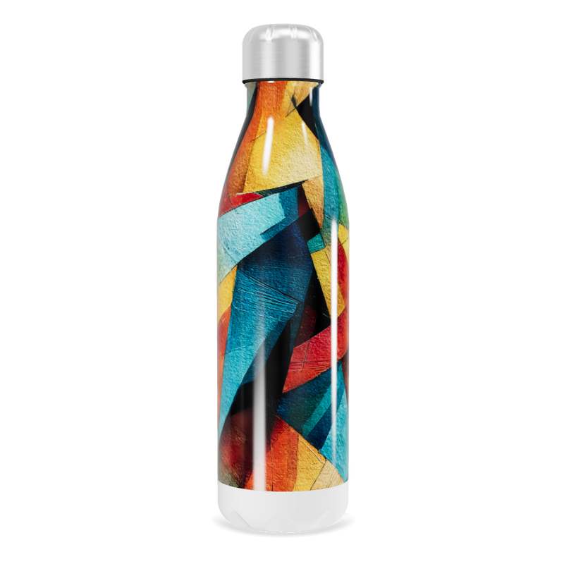 Garrafa Inox Estampa Colorida Geométrica