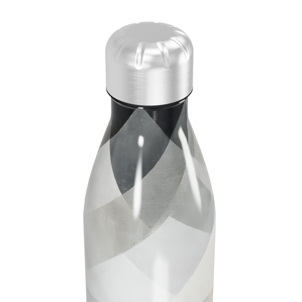 Garrafa Inox - Estampa Geométrica Preto e Branco
