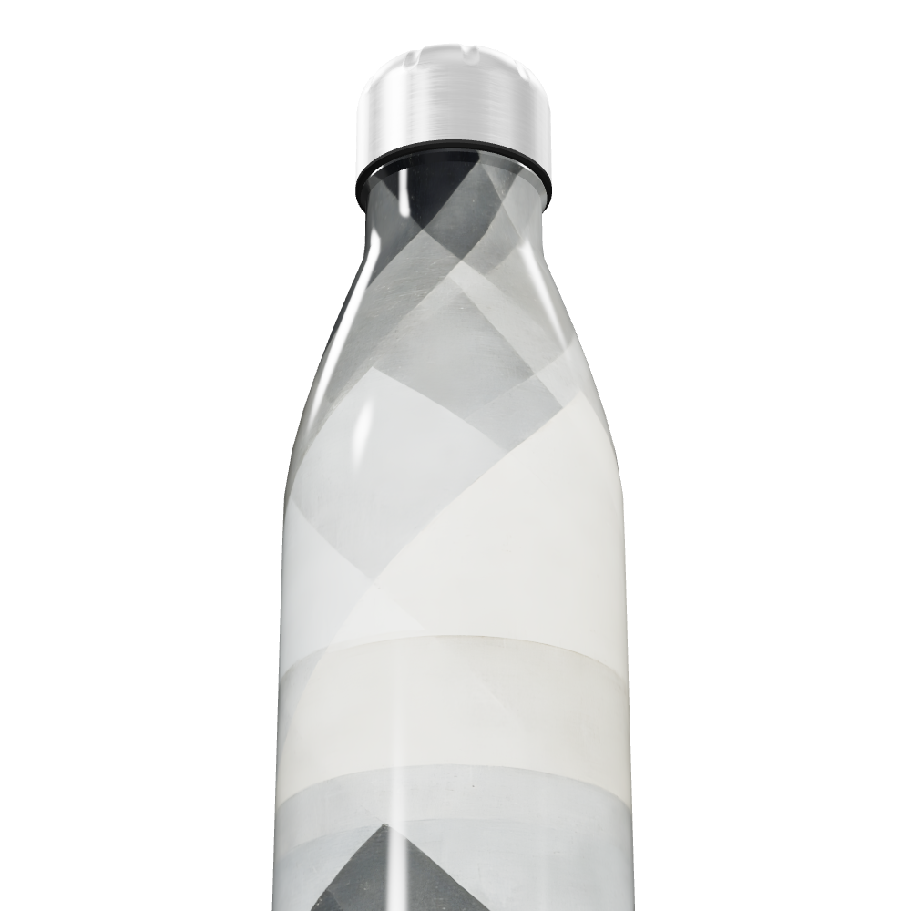 Garrafa Inox - Estampa Geométrica Preto e Branco