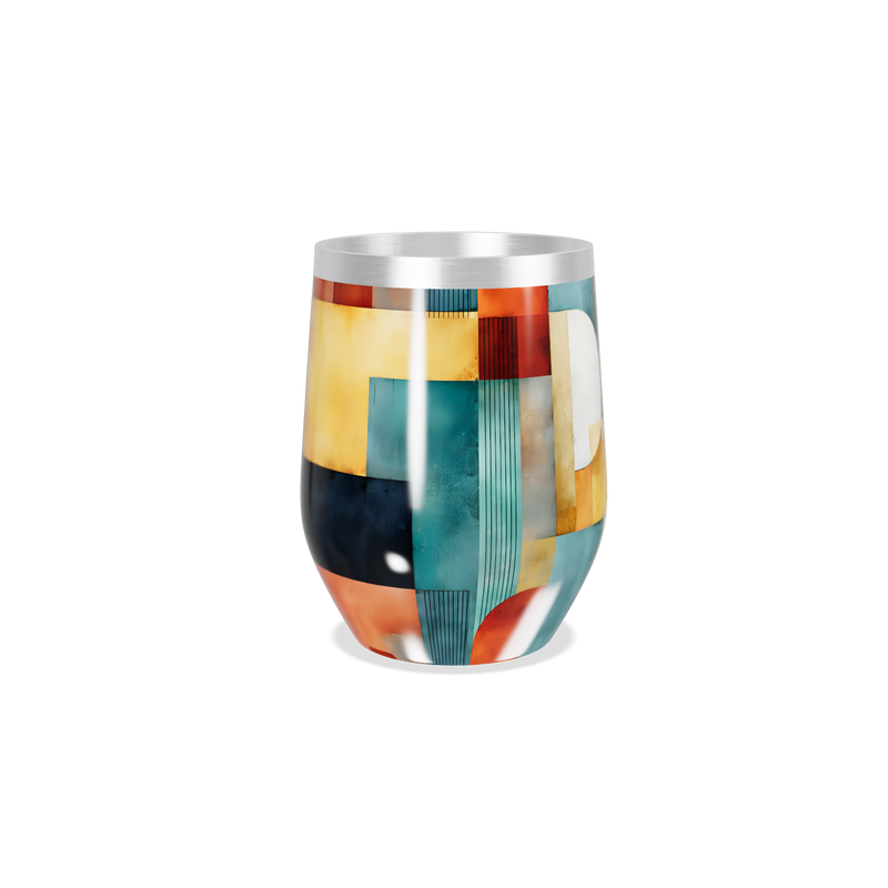 Copo Térmico Slim - Estampa Geométrica Colorida