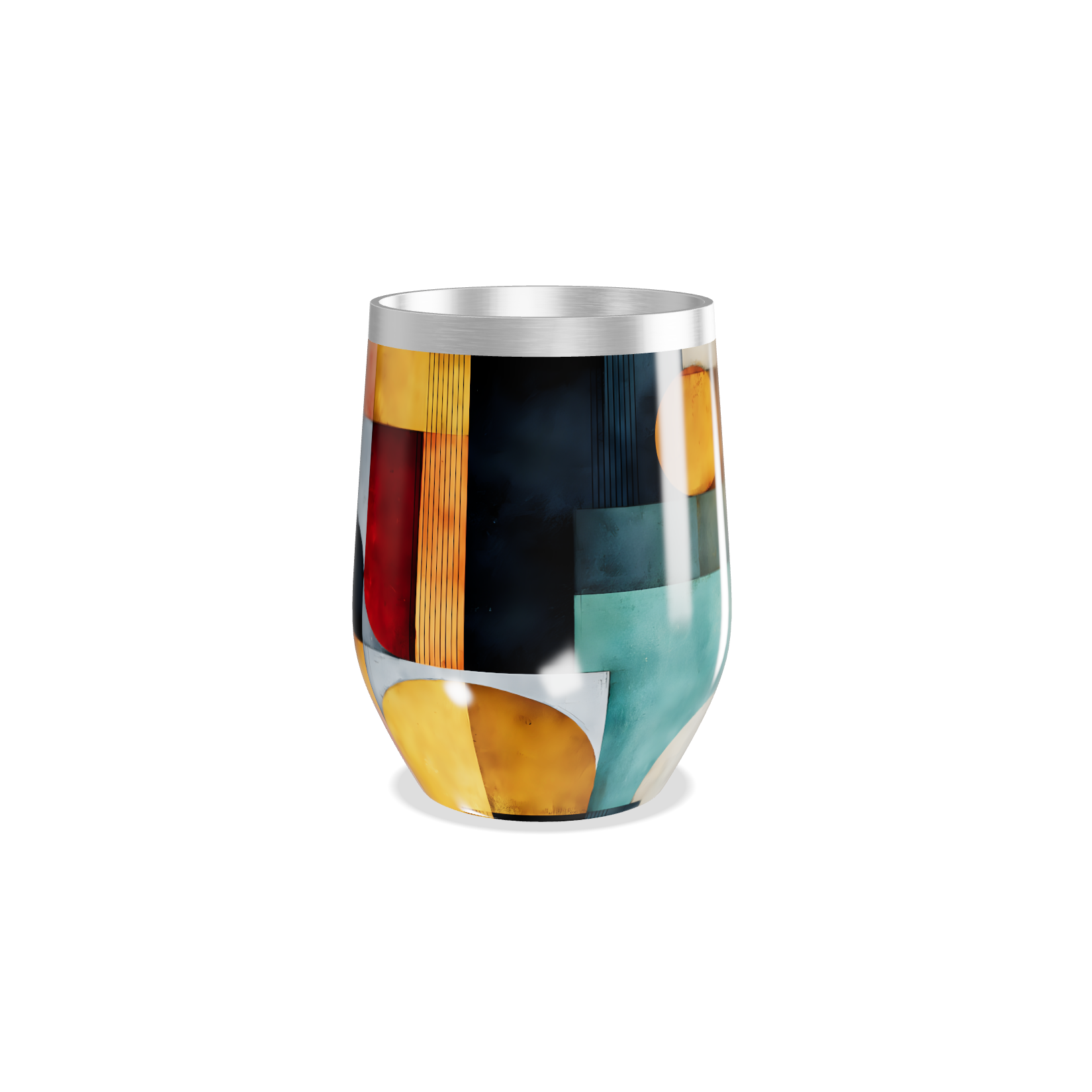 Copo Térmico Slim - Estampa Geométrica Colorida