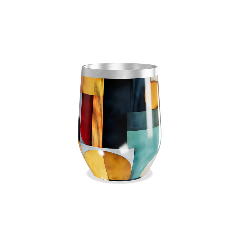 Copo Térmico Slim - Estampa Geométrica Colorida