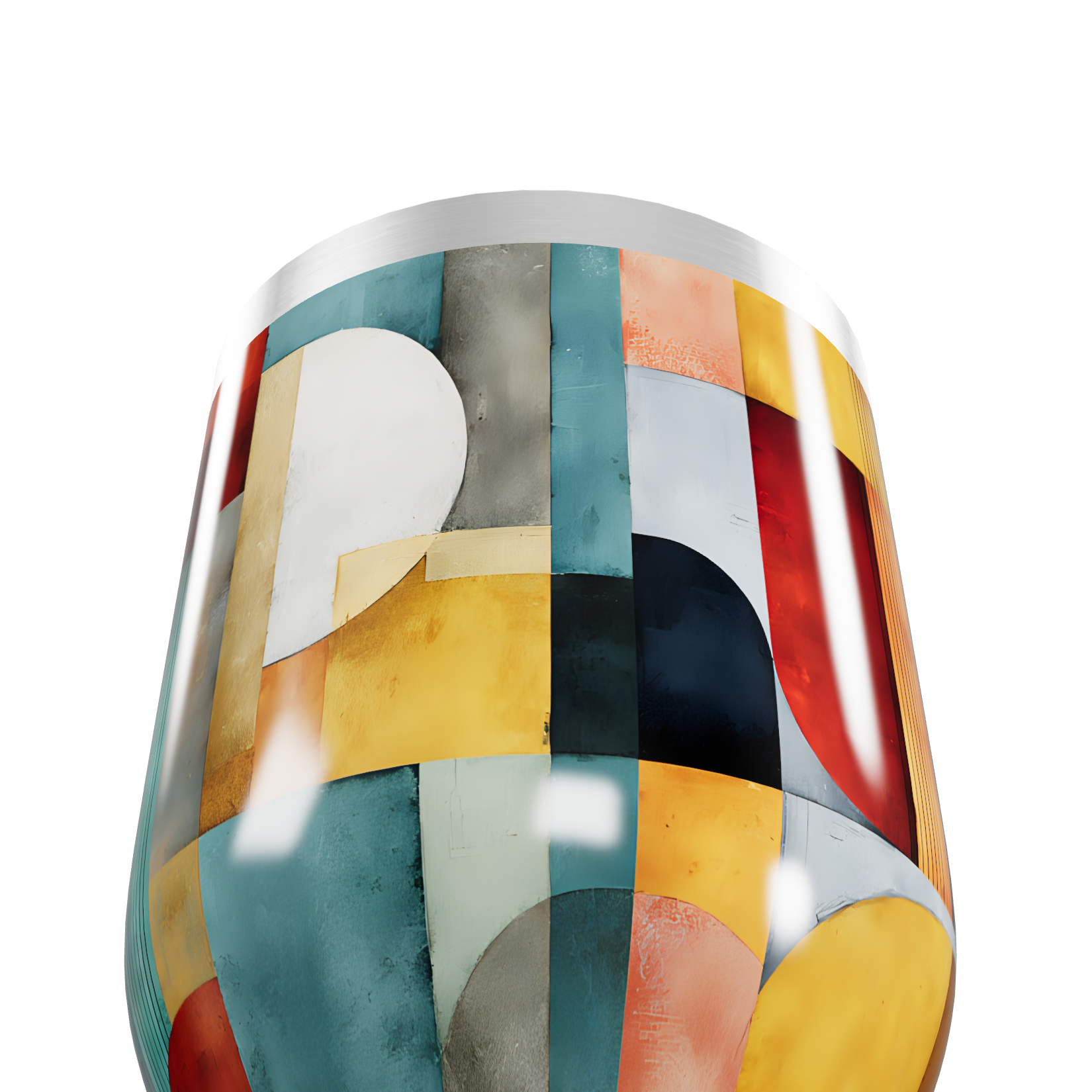 Copo Térmico Slim - Estampa Geométrica Colorida