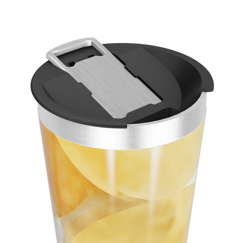 Copo Térmico - Transparente com tampa prateada