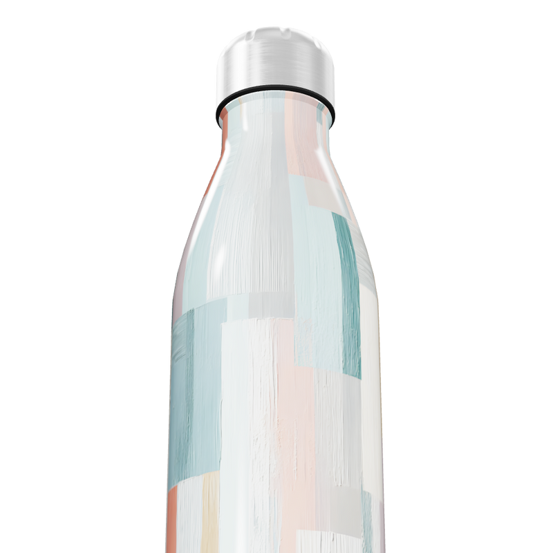 Garrafa Inox - Estampa Geométrica Colorida