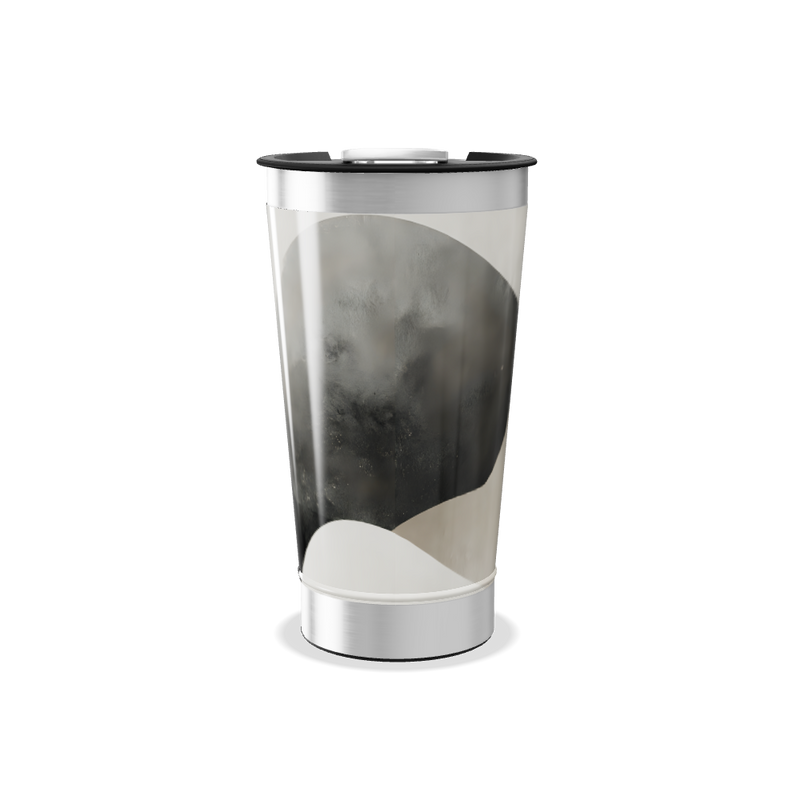 Copo Térmico - Preto e Branco Abstrato