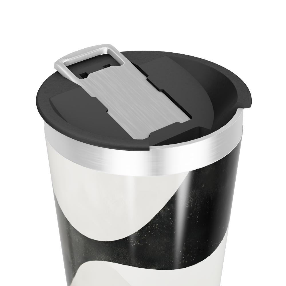 Copo Térmico - Preto e Branco Abstrato