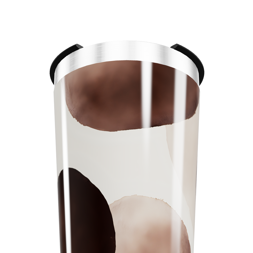 Copo Térmico - Estampa Abstrata Marrom