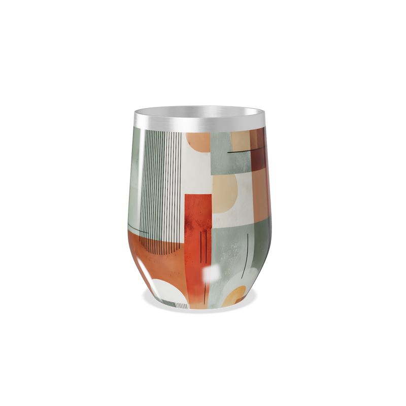 Copo Térmico Slim - Estampado Geométrico Colorido