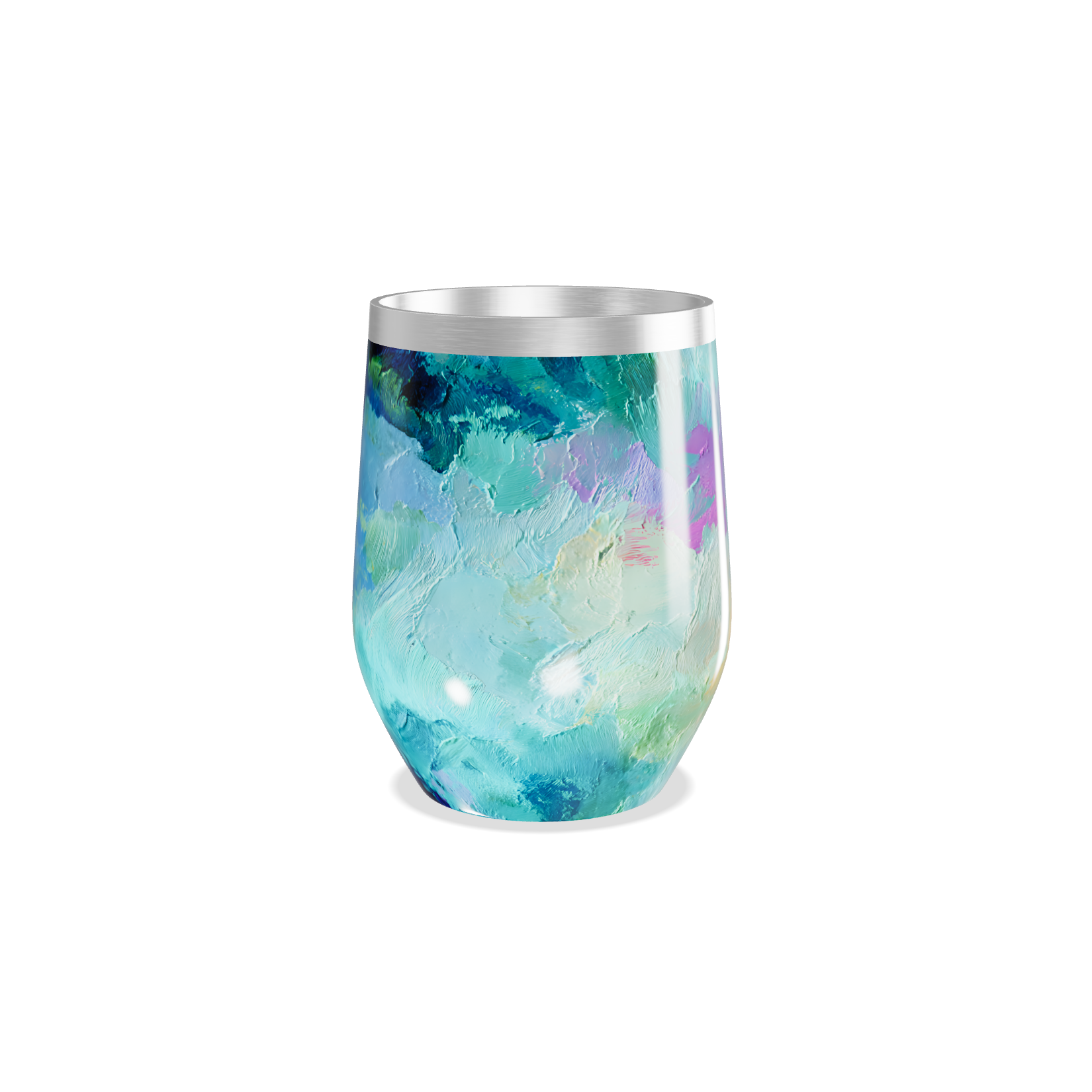 Copo Térmico Slim - Estampa Abstrata Colorida