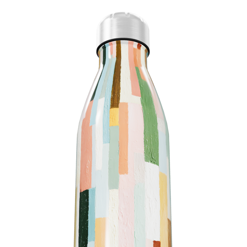 Garrafa Inox Colorida - Padrão Geométrico