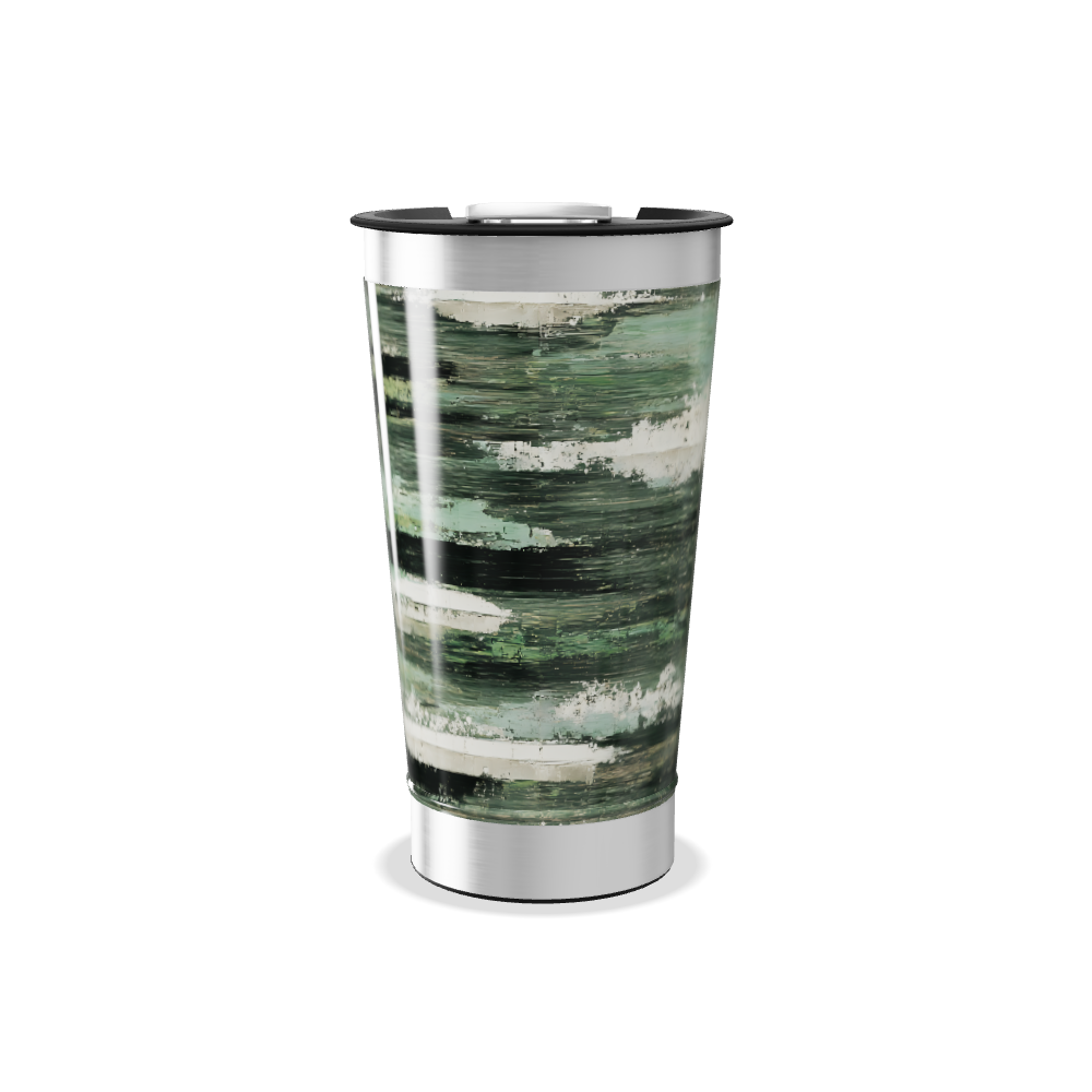 Copo Térmico - Verde com Estampa Artística