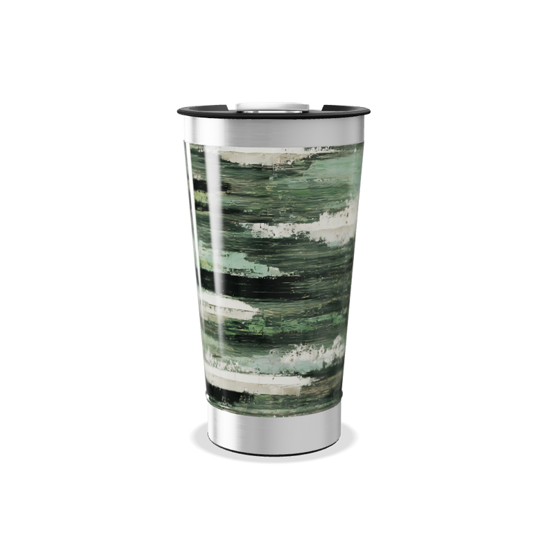 Copo Térmico - Verde com Estampa Artística