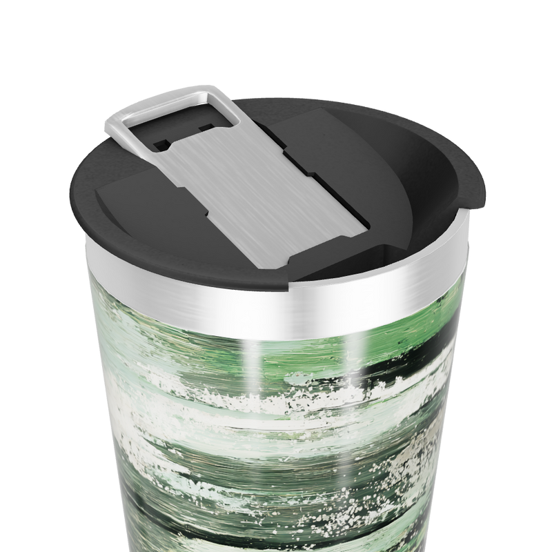 Copo Térmico - Verde com Estampa Artística