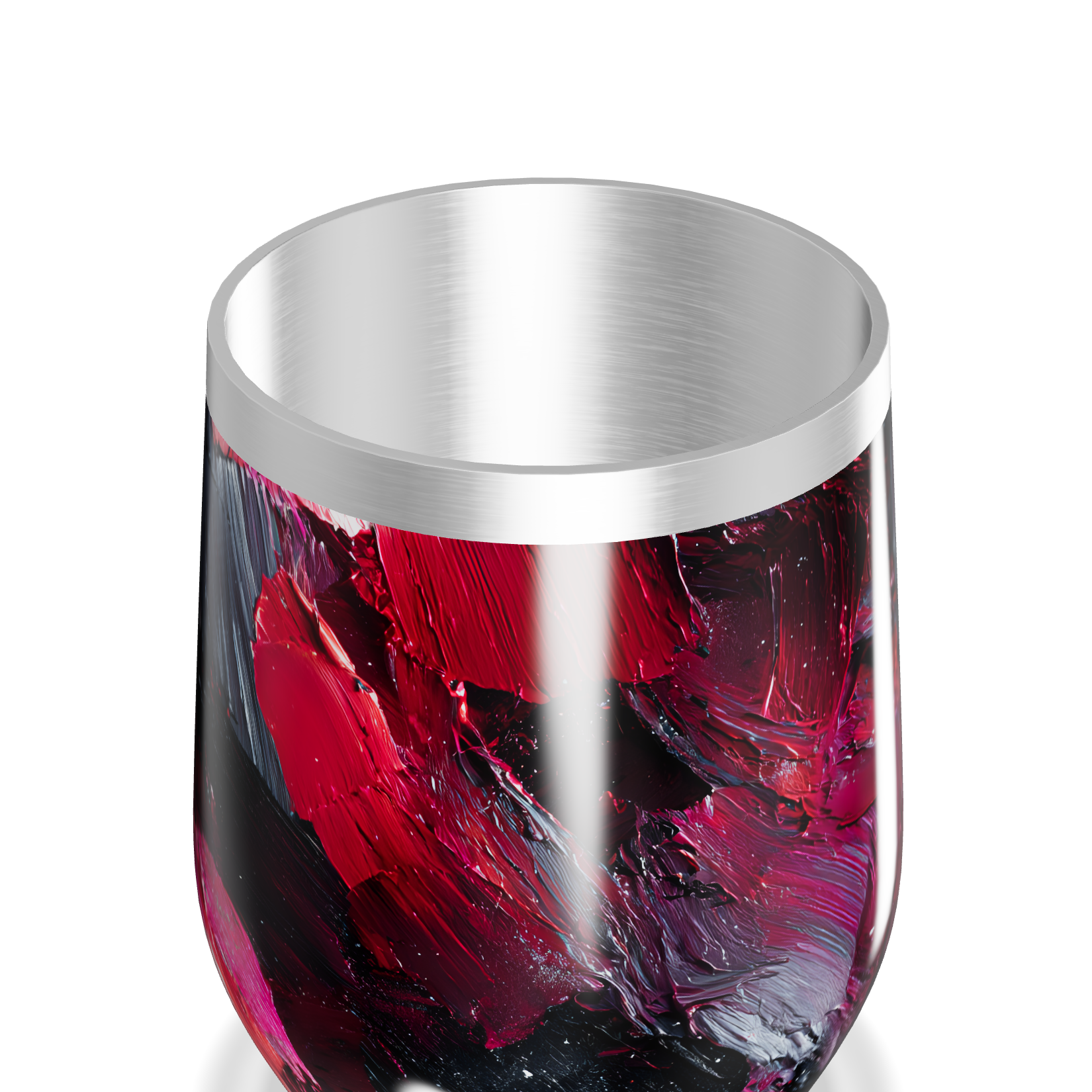 Copo Térmico Slim - Estampa Abstrata Vermelha