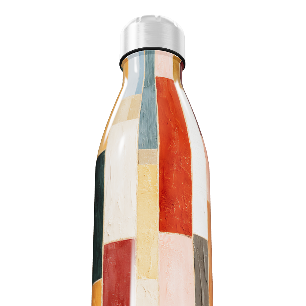 Garrafa Inox Colorida - Estampa Geométrica