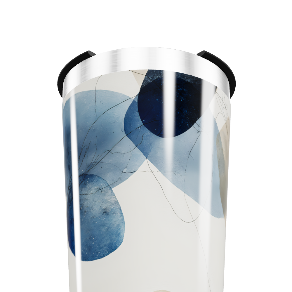 Copo Térmico - Estampa Azul Abstrata