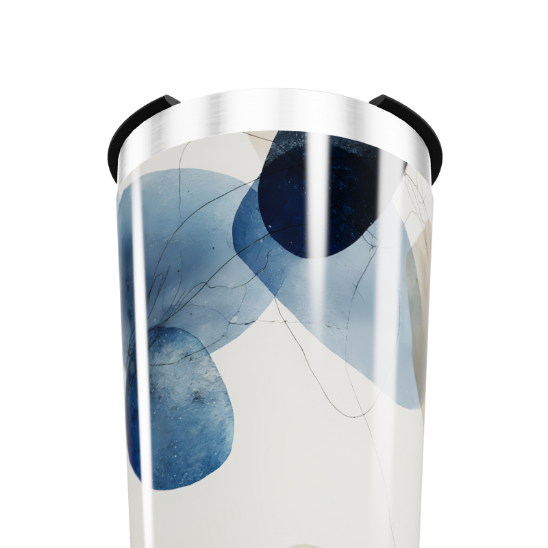 Copo Térmico - Estampa Azul Abstrata