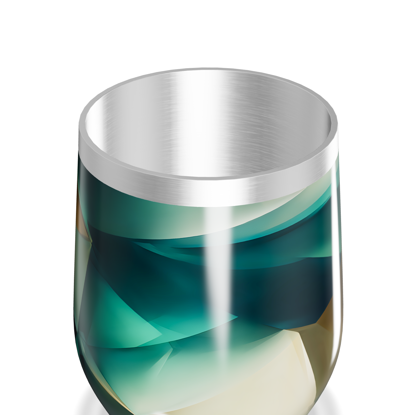 Copo Térmico Slim - Abstrato Multicolorido Aço