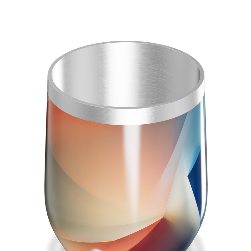 Copo Térmico Slim - Design Geométrico Colorido