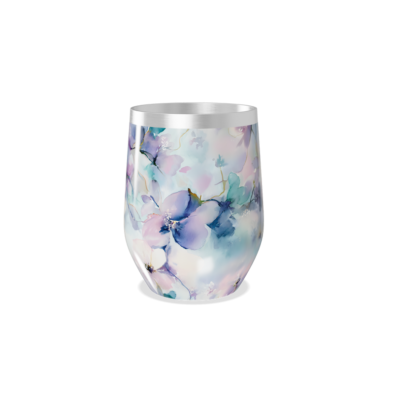 Copo Térmico Slim - Floral em Aço Inox