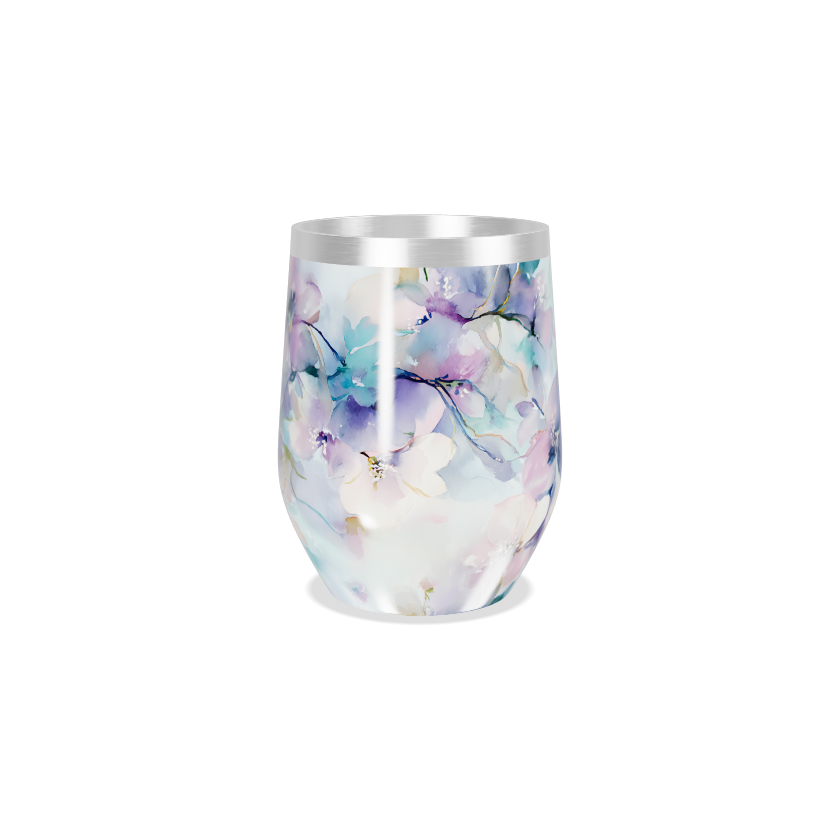 Copo Térmico Slim - Floral em Aço Inox