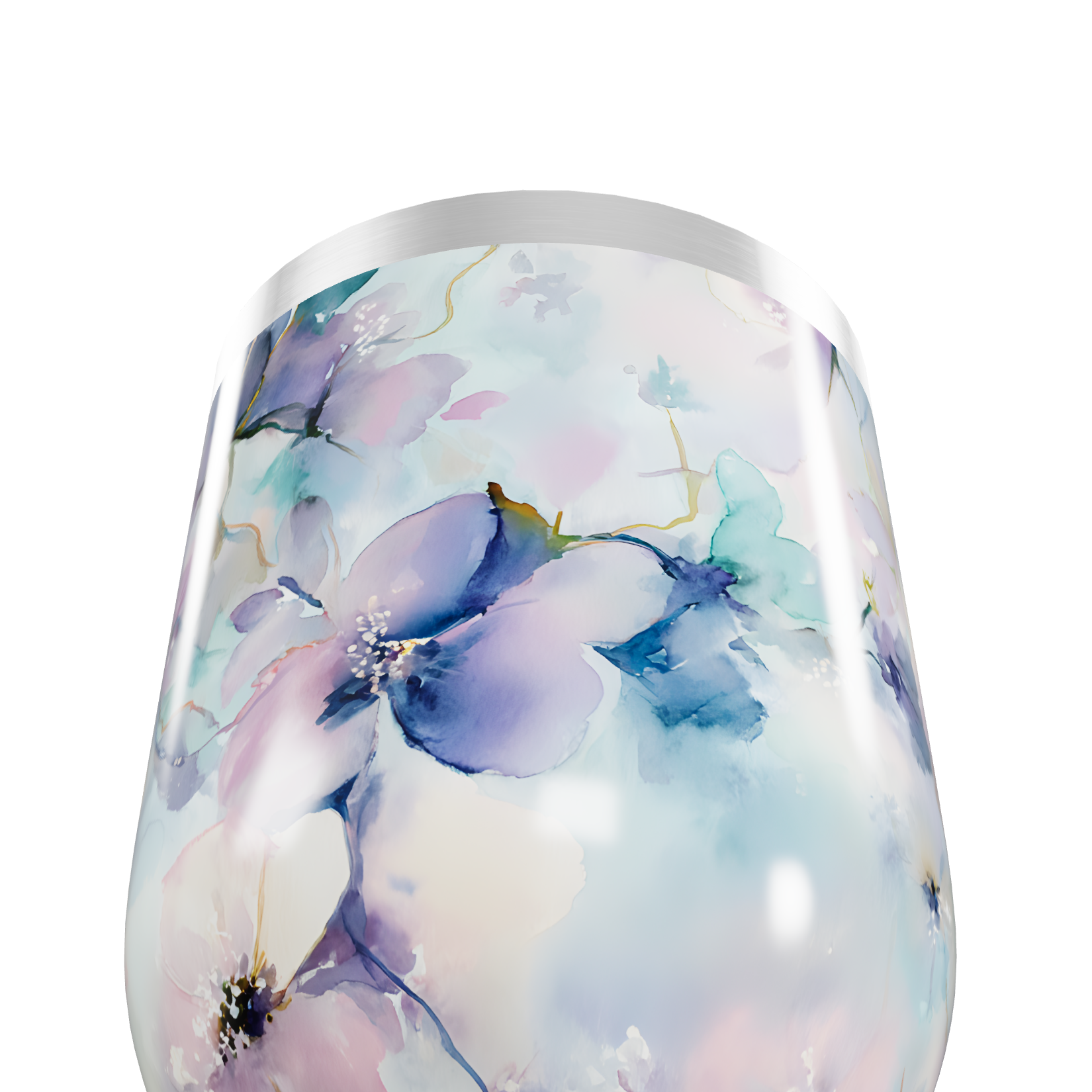 Copo Térmico Slim - Floral em Aço Inox