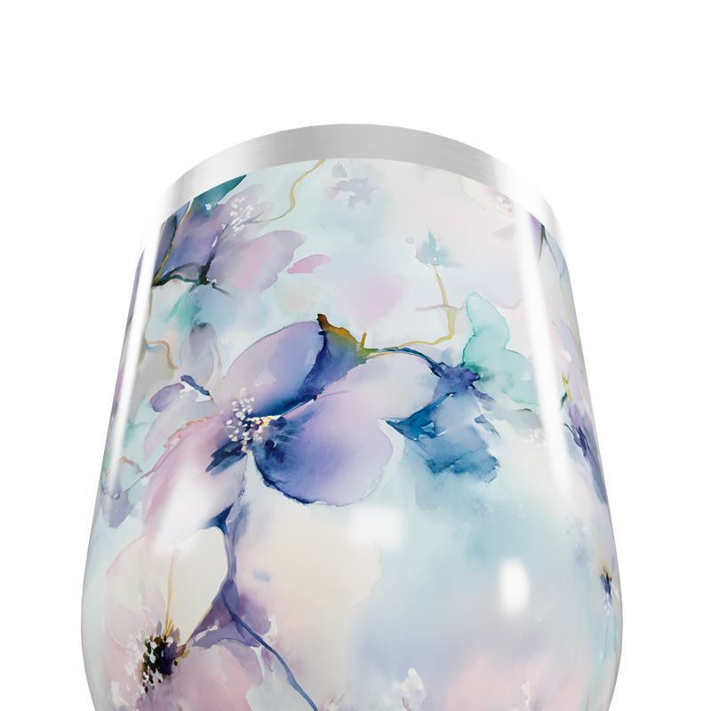 Copo Térmico Slim - Floral em Aço Inox