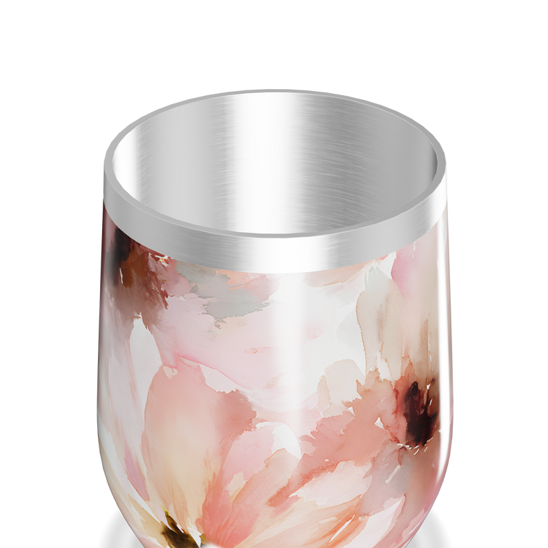 Copo Térmico Slim - Floral Aquarela