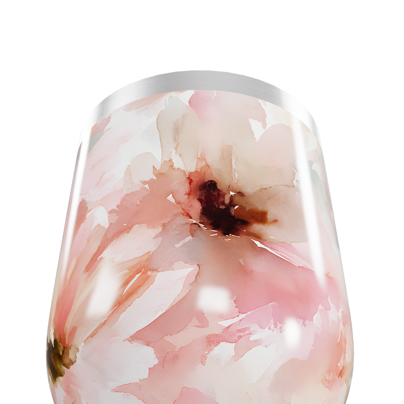 Copo Térmico Slim - Floral Aquarela