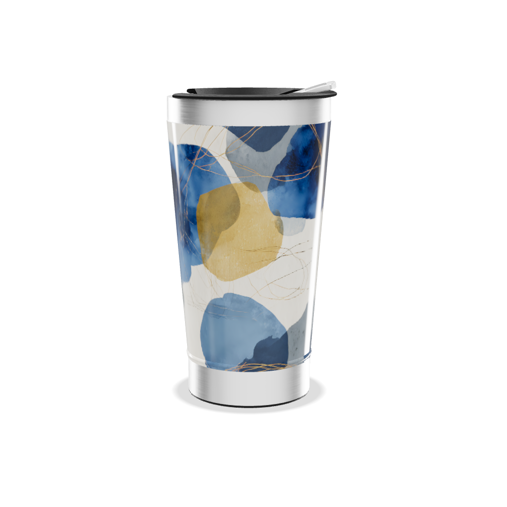 Copo Térmico - Com estampa azul moderna
