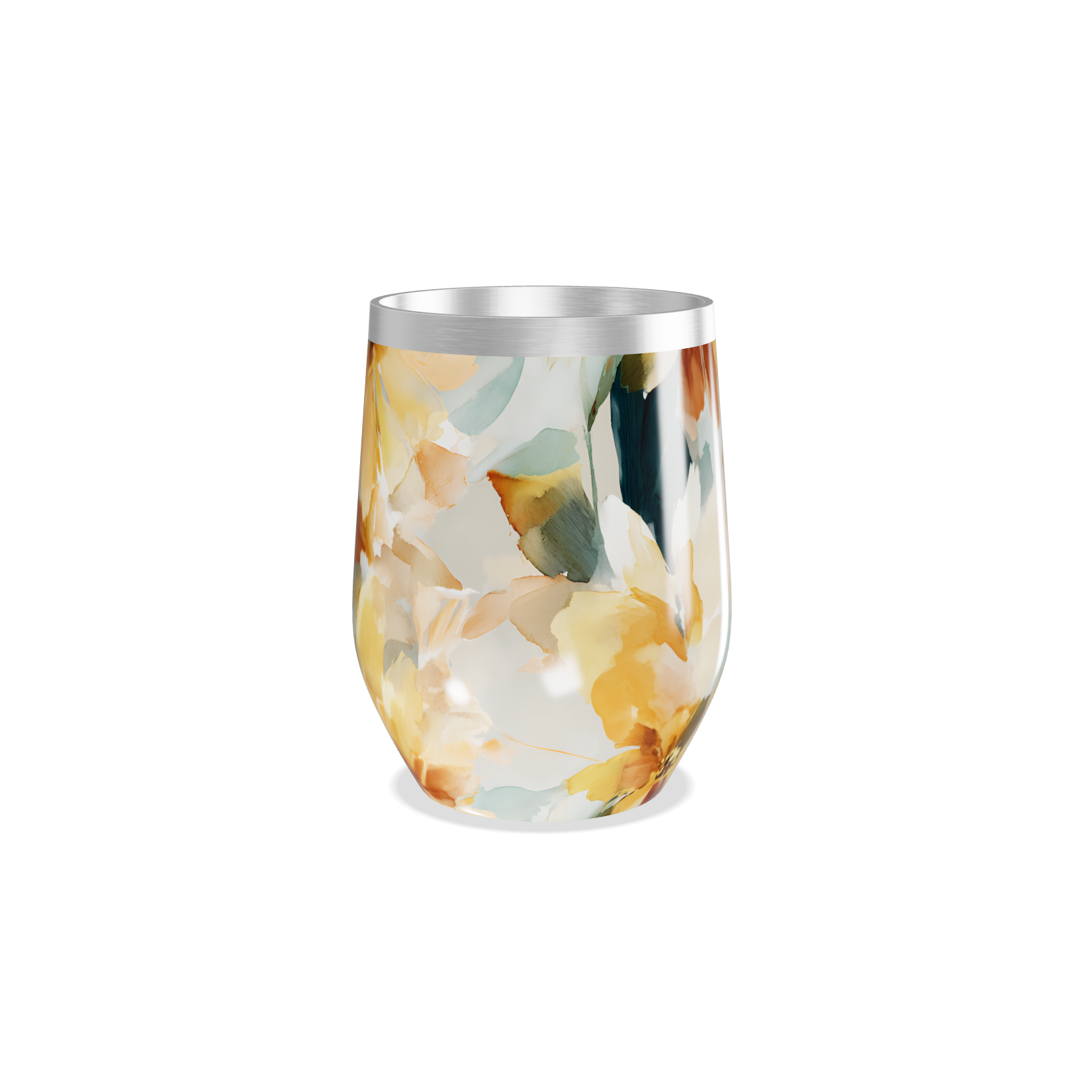 Copo Térmico Slim - Floral Colorido Aço Inox