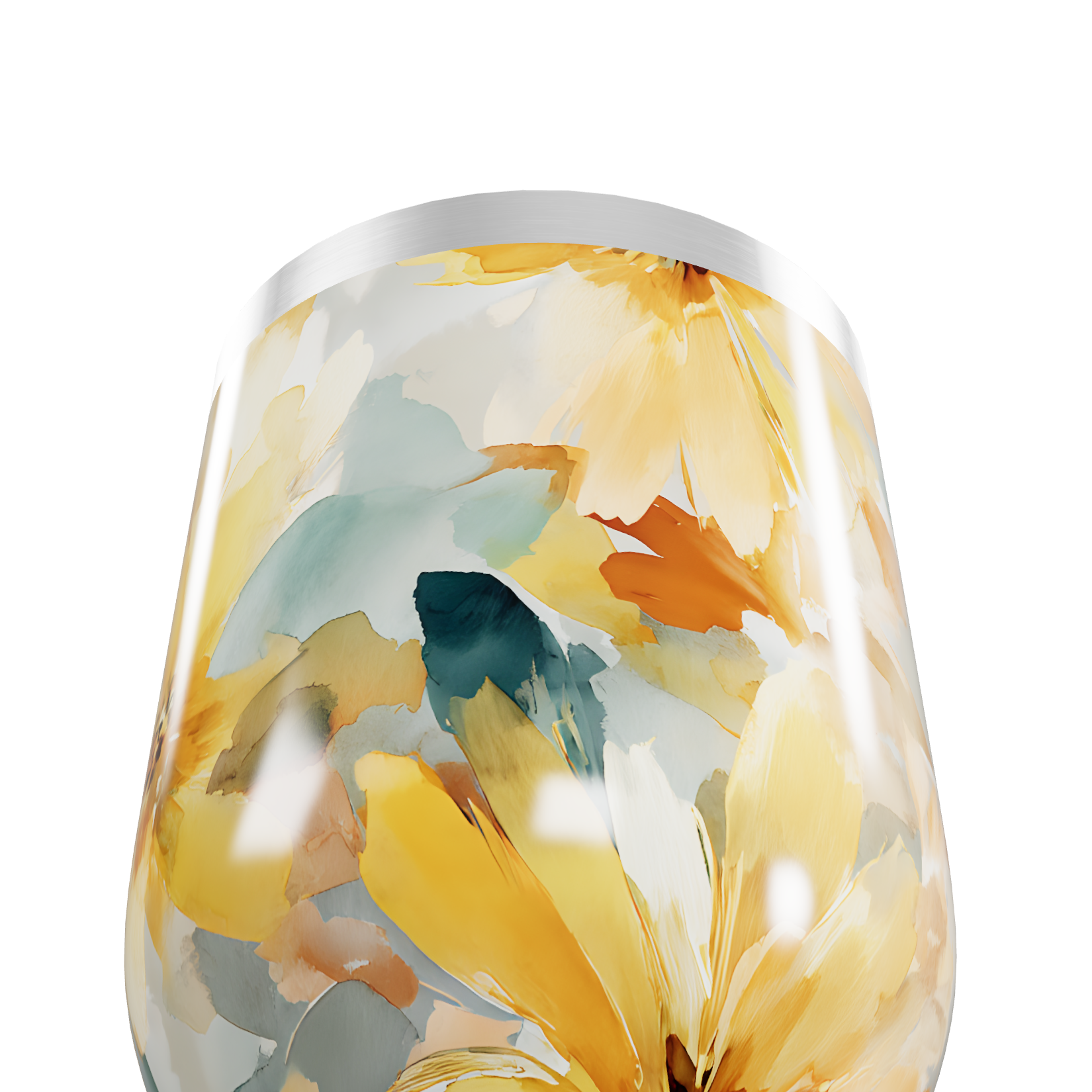 Copo Térmico Slim - Floral Colorido Aço Inox