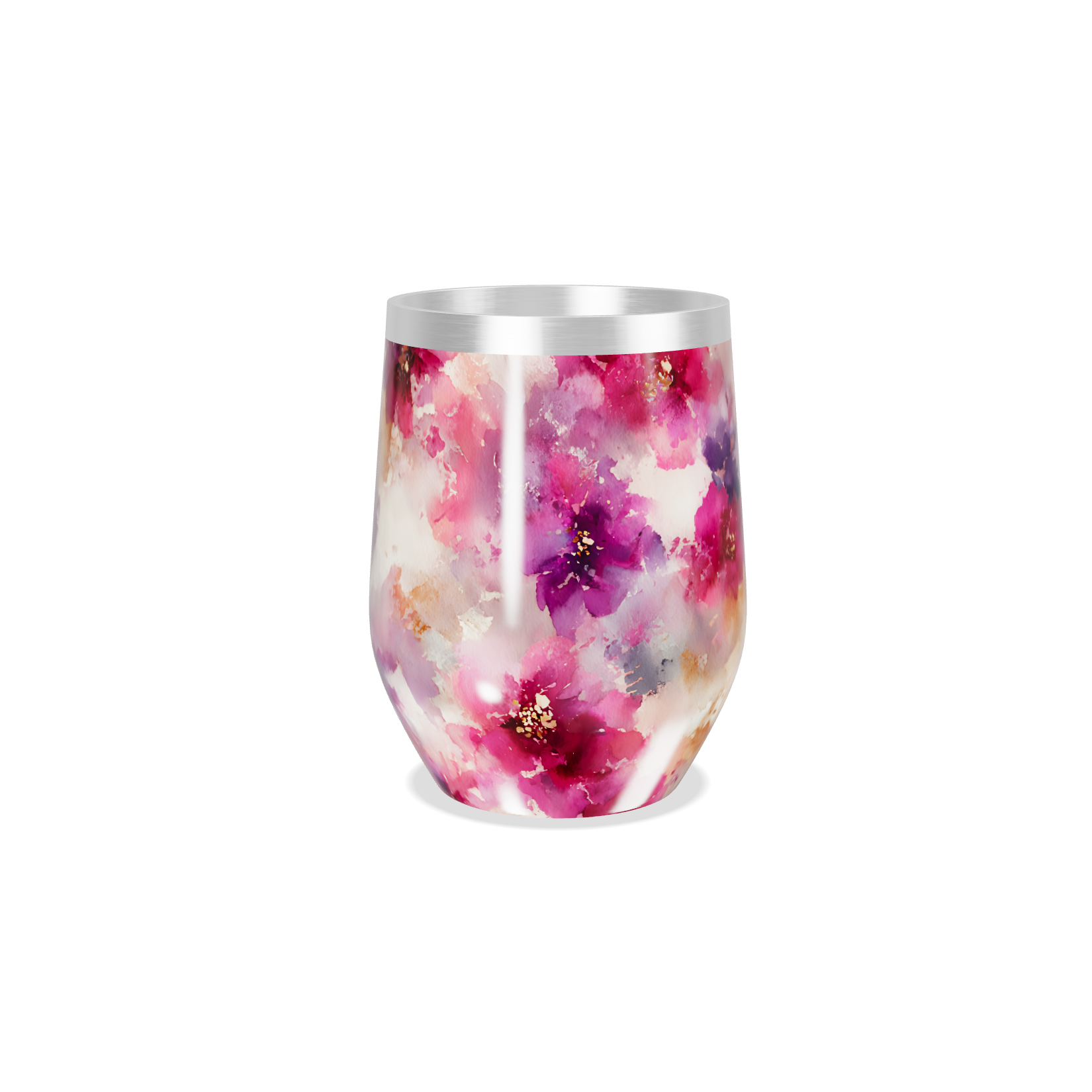 Copo Térmico Slim - Floral Colorido Aço Inox