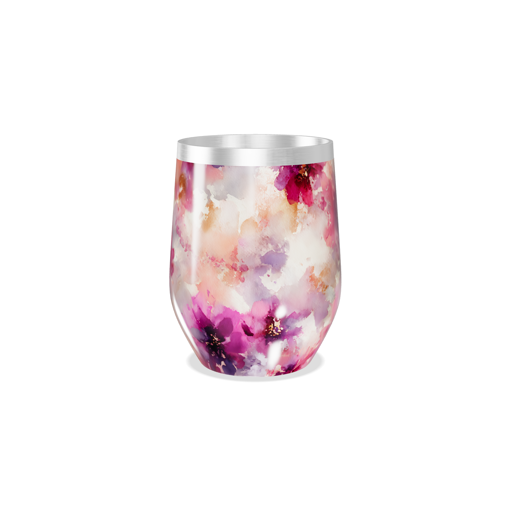 Copo Térmico Slim - Floral Colorido Aço Inox