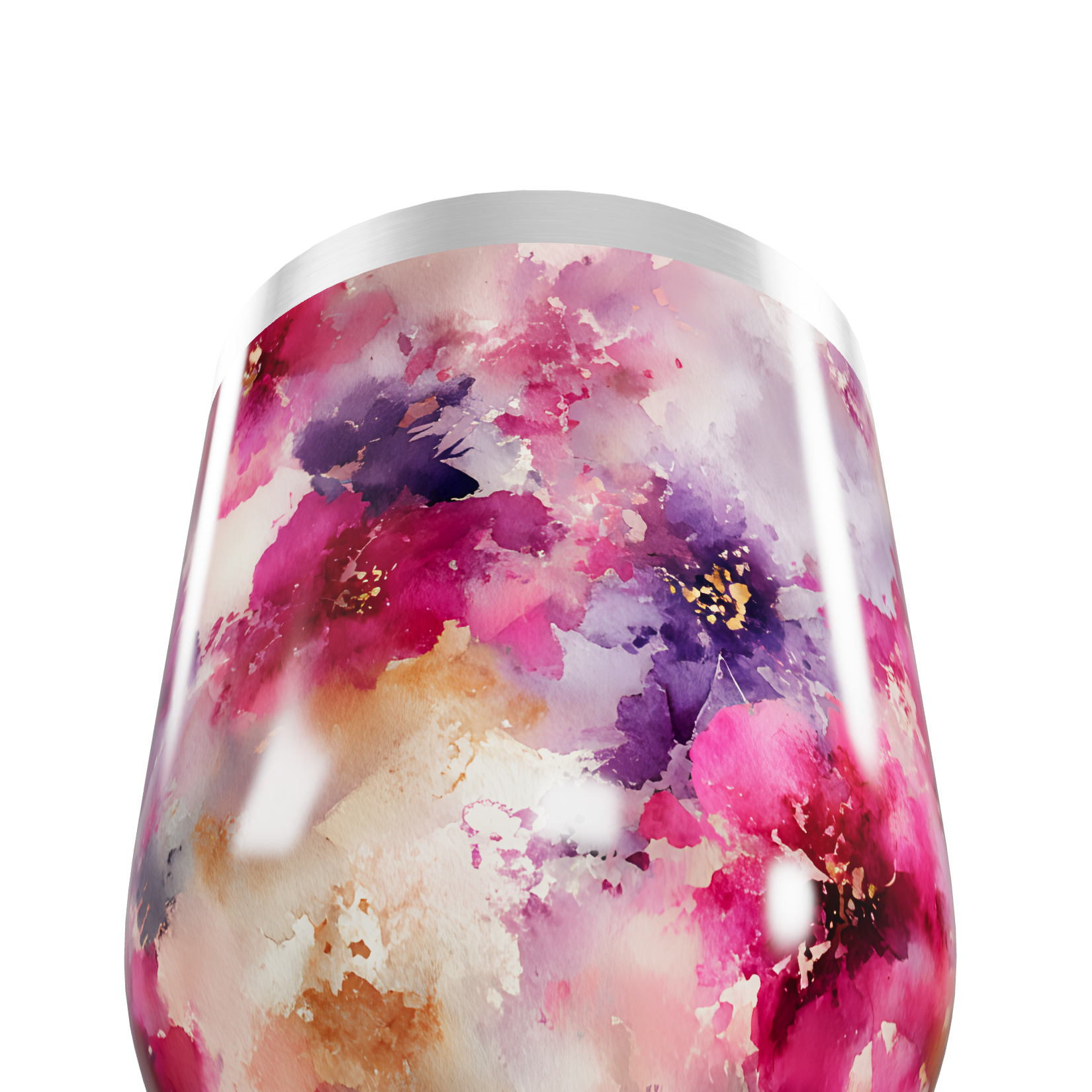 Copo Térmico Slim - Floral Colorido Aço Inox