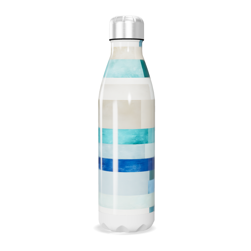 Garrafa Inox Listrada Azul e Branca