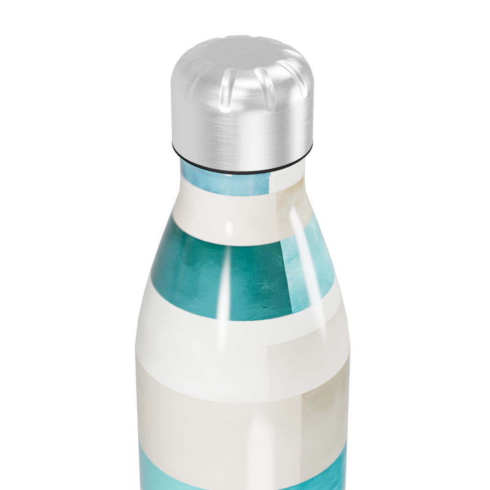 Garrafa Inox Listrada Azul e Branca