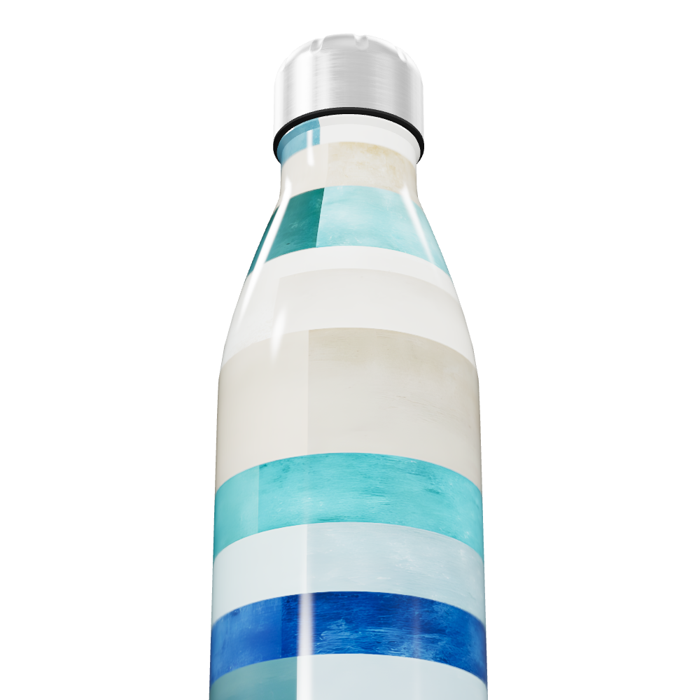 Garrafa Inox Listrada Azul e Branca