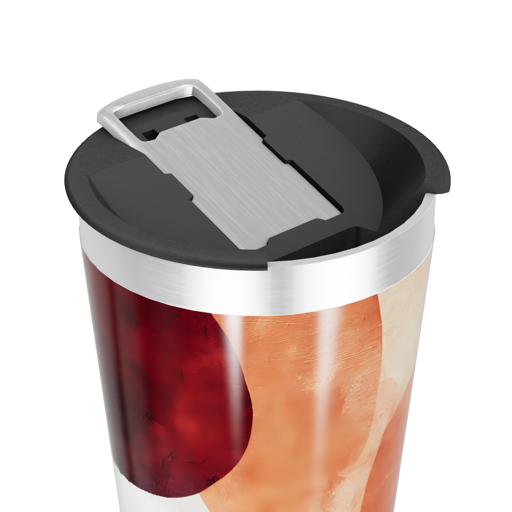 Copo Térmico - Estampa Abstrata Laranja