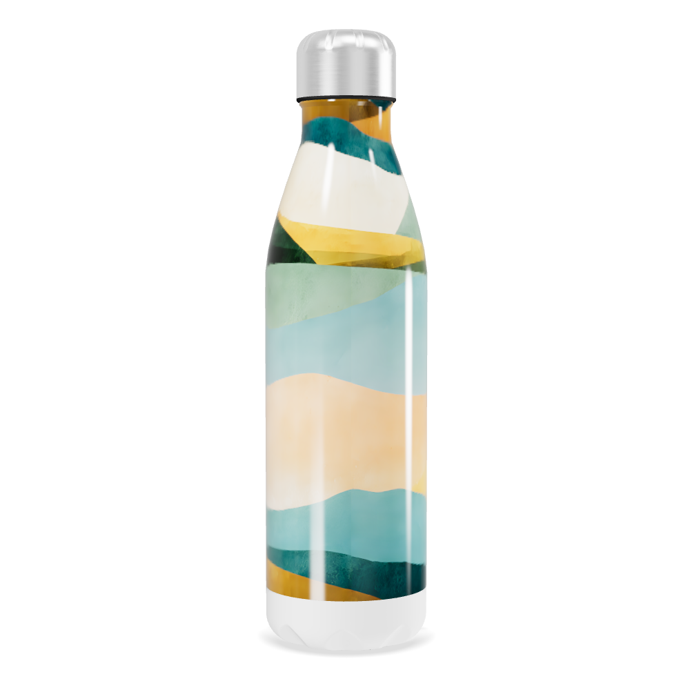 Garrafa Inox - Colorida com Design Abstrato